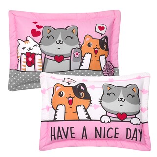 Foto 1 | Fundas Decorativas Elefantito Hogar Bombón Color Rosa Gatitos