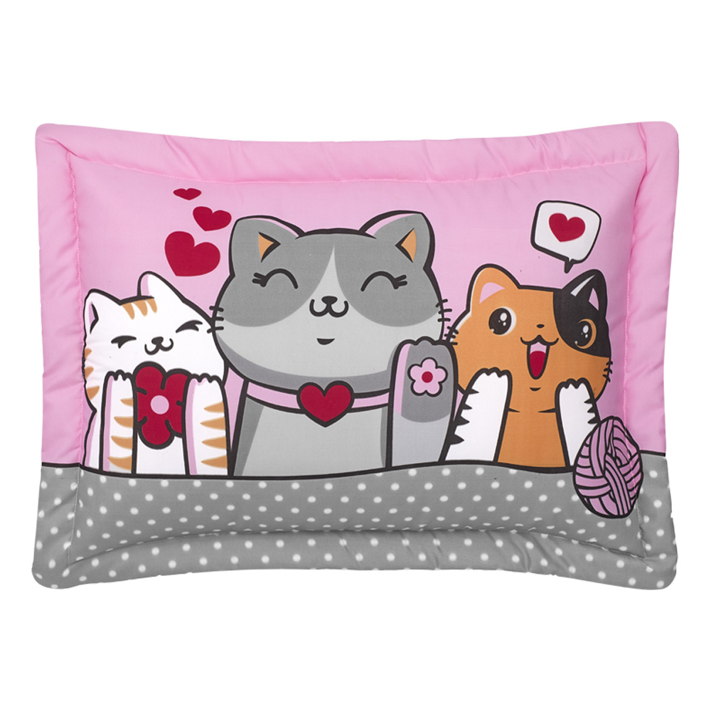 Foto 4 pulgar | Fundas Decorativas Elefantito Hogar Bombón Color Rosa Gatitos