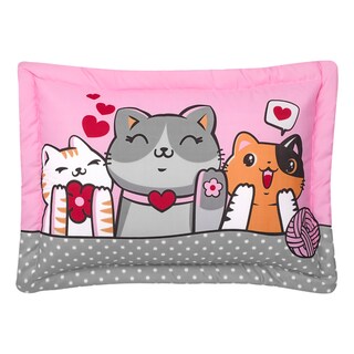 Foto 3 | Fundas Decorativas Elefantito Hogar Bombón Color Rosa Gatitos