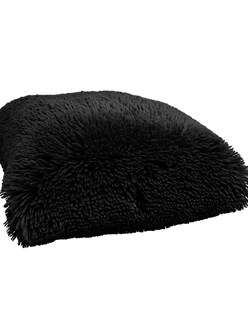 Foto 2 | Almohada Cojín Decorativo de Pelo Largo Suave Set 2 Piezas color Negro