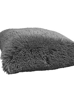 Foto 2 | Almohada Cojín Decorativo De Pelo Largo Suave Set 2 Piezas Color Gris Oscuro