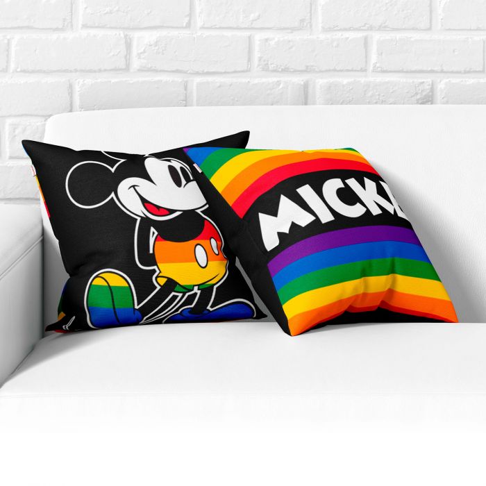 Foto 2 | Cojín Providencia Mickey Rainbow Pride Negro