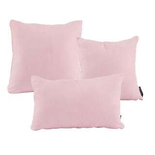 Foto 1 | Set de 3 Cojines Decorativos DICASA Bless Alfa Delta Zita color Rosa Chico Grande y Rectangular
