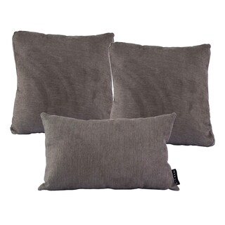 Foto 1 | Set de 3 Cojines Decorativos DICASA Bless Delta & Zita color Gris Oscuro 2 Grandes y 1 Rectangular