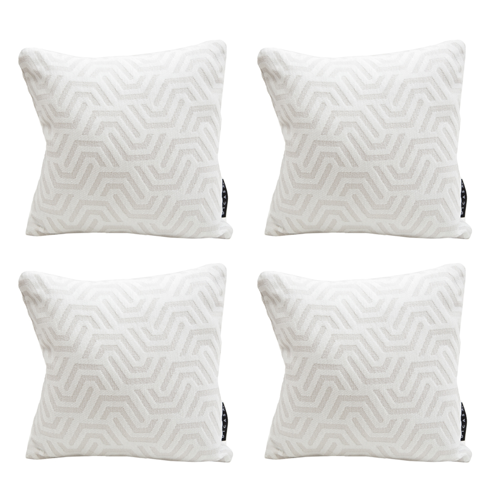 Foto 1 | Cojín Decorativo Dicasa Geo Alfa Color Blanco Cuadrado Chico Set De 4