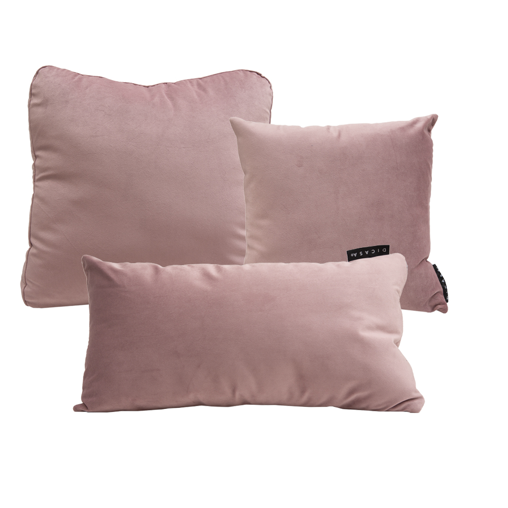 Foto 2 pulgar | Cojines Decorativos Dicasa Dante Alfa - Delta - Zita color Rosa 3 Piezas - Chico/Grande/Rectangular