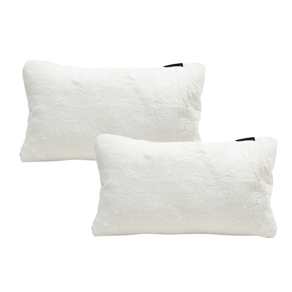 Cojines Riñoneros Dicasa Tail Delta color Blanco Rectangular 2 Piezas