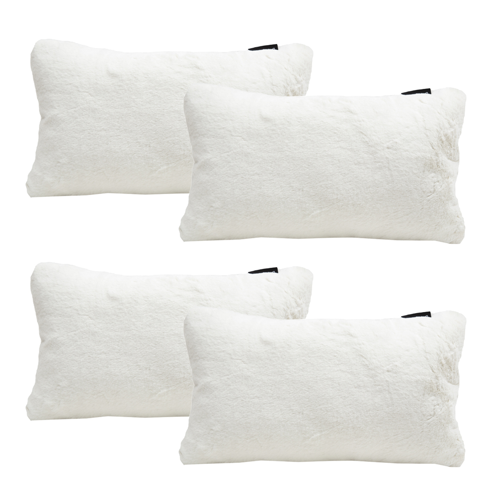 Cojines Riñoneros Dicasa Tail Delta color Blanco Rectangular 4 Piezas
