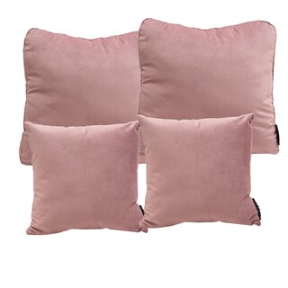 Foto 1 | Cojines Decorativos Dicasa Dante Alfa & Zita color Rosa 4 Piezas - 2 Chicos y 2 Grandes