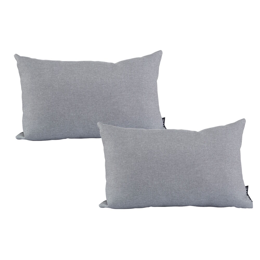 Set de 2 Cojines Dicasa Quantum Delta color Gris Rectangular Decorativos $757