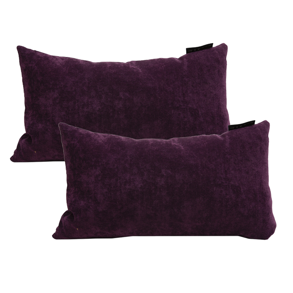 Foto 2 pulgar | Cojines Riñoneros DICASA Velvet Delta color Púrpura Rectangulares 2 Piezas