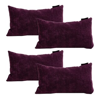 Foto 1 | Set de 4 Cojines Riñonera DICASA Velvet Delta color Púrpura Rectangular Decorativos