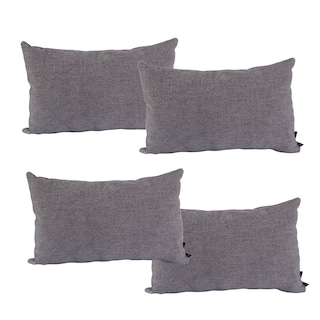 Foto 1 | Set de 4 Cojines Riñonera Dicasa Tara Delta color Gris Rectangular Decorativos
