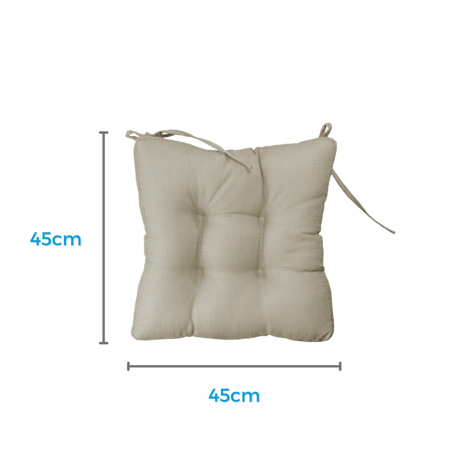 Foto 3 pulgar | Cojín Para Silla Good Night Monarca Classic Home Semi-firme 2 Beige 45x45cm