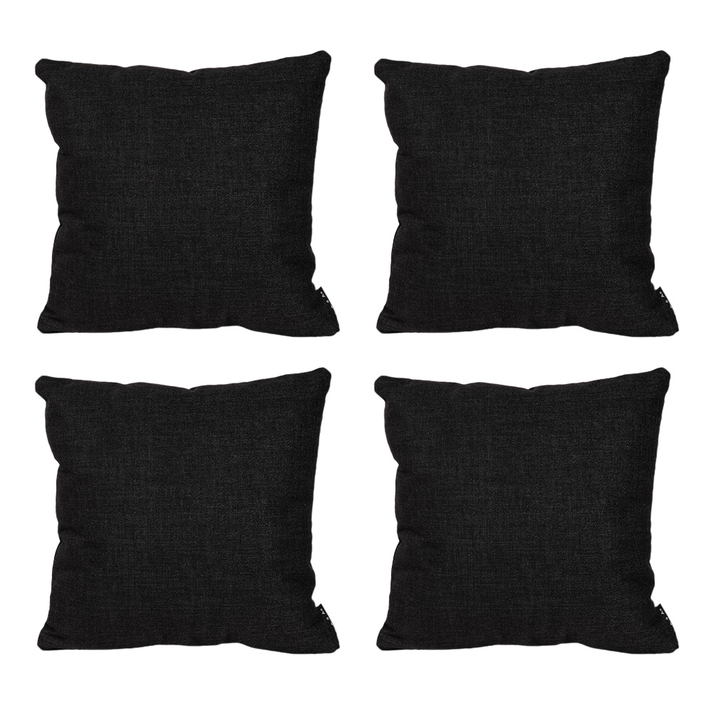 Cojín Decorativo DICASA Belu Alfa Negro Cuadrado Chico 4 Piezas