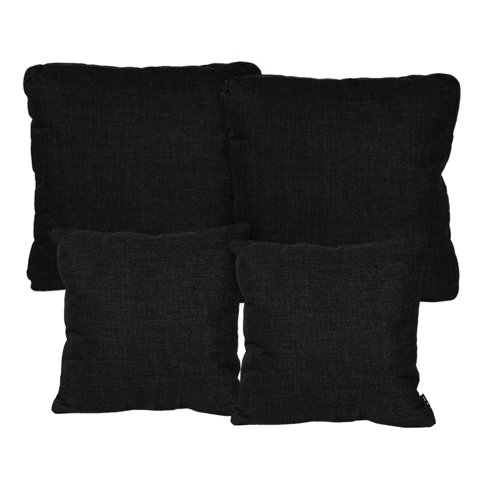 Cojín Decorativo DICASA Belu Alfa & Zita Negro 2 Chicos y 2 Grandes