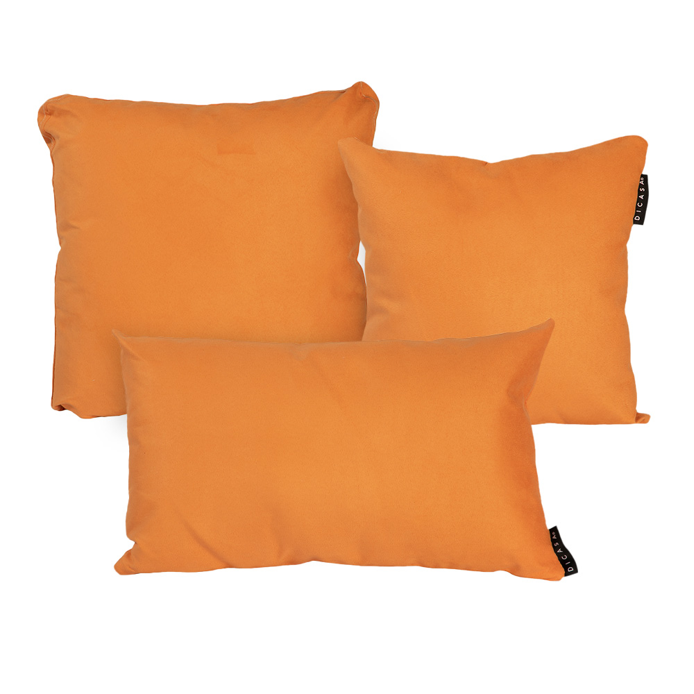 Foto 2 pulgar | Cojín Decorativo DICASA Sora Alfa + Delta + Zita Naranja Chico, Grande y Rectangular 3 Piezas