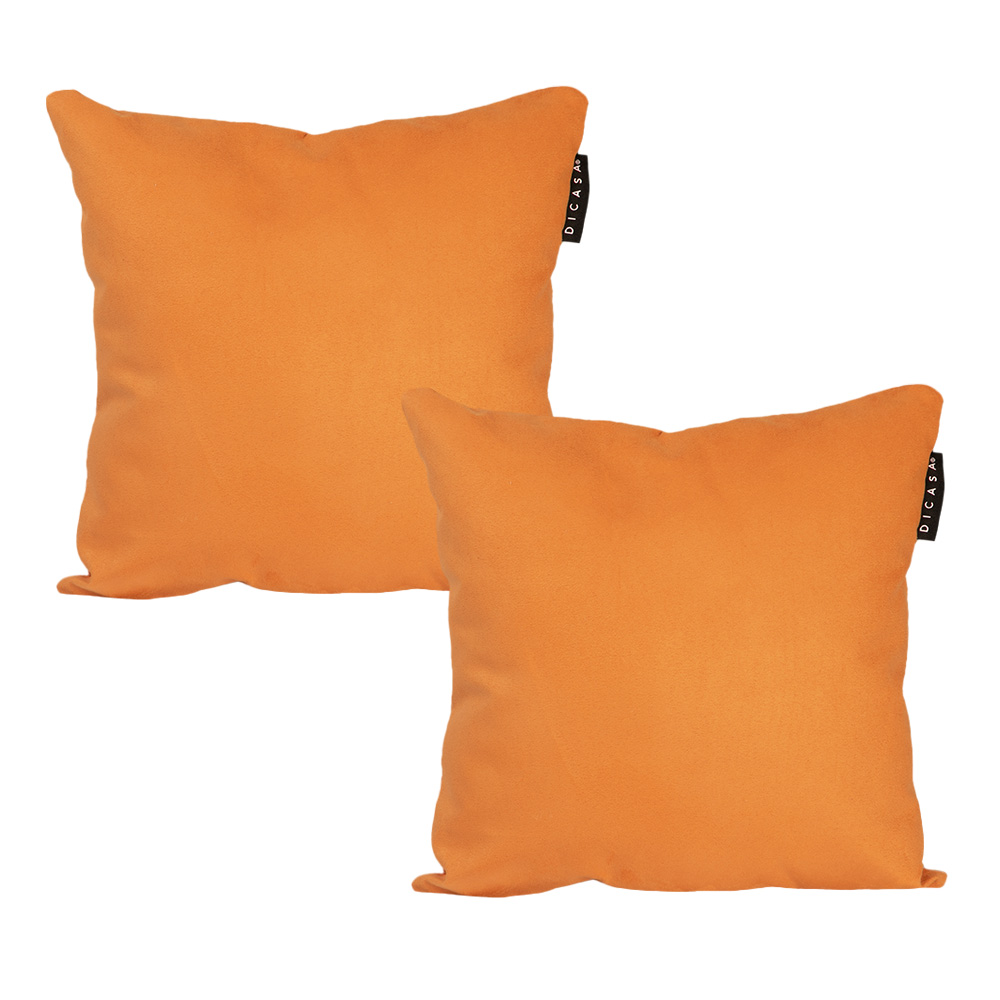 Foto 2 pulgar | Cojín Decorativo DICASA Sora Alfa Naranja Cuadrado Chico 2 Piezas