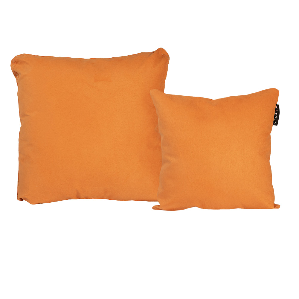 Foto 2 pulgar | Cojín Decorativo DICASA Sora Alfa + Zita Naranja Chico y Grande 2 Piezas