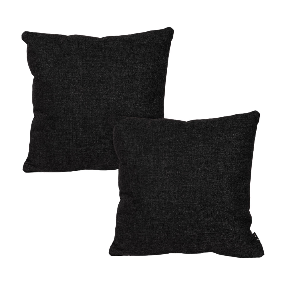 Foto 1 | Cojín Decorativo DICASA Belu Alfa Negro Cuadrado Chico 2 Piezas