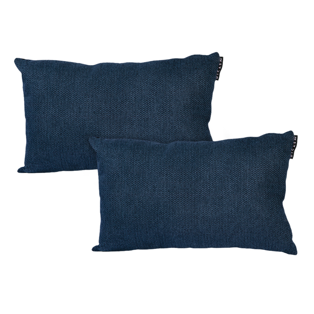 Foto 2 pulgar | Cojín Riñonera Decorativo DICASA Rivo Delta Azul Rectangular 2 Piezas