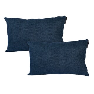 Foto 1 | Cojín Riñonera Decorativo DICASA Rivo Delta Azul Rectangular 2 Piezas