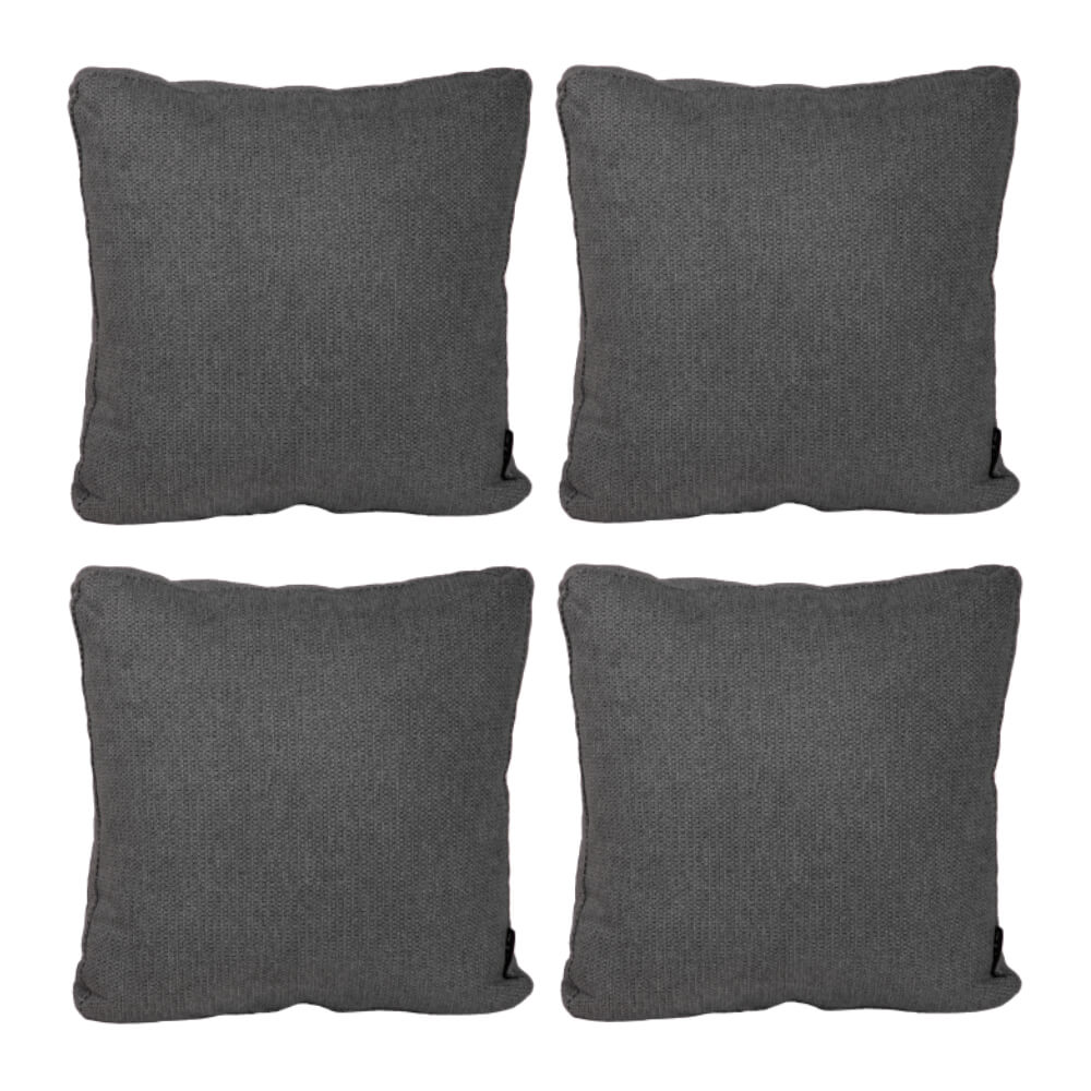 Foto 2 pulgar | Cojín Decorativo Dicasa Rivo Zita color Gris Cuadrado Grande Set de 4