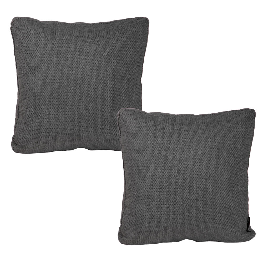 Foto 2 pulgar | Cojín Decorativo Dicasa Rivo Zita color Gris Cuadrado Grande Set De 2