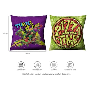 Foto 5 | Cojín Reversible Providencia Tortugas Ninja Multicolor 1 Pieza