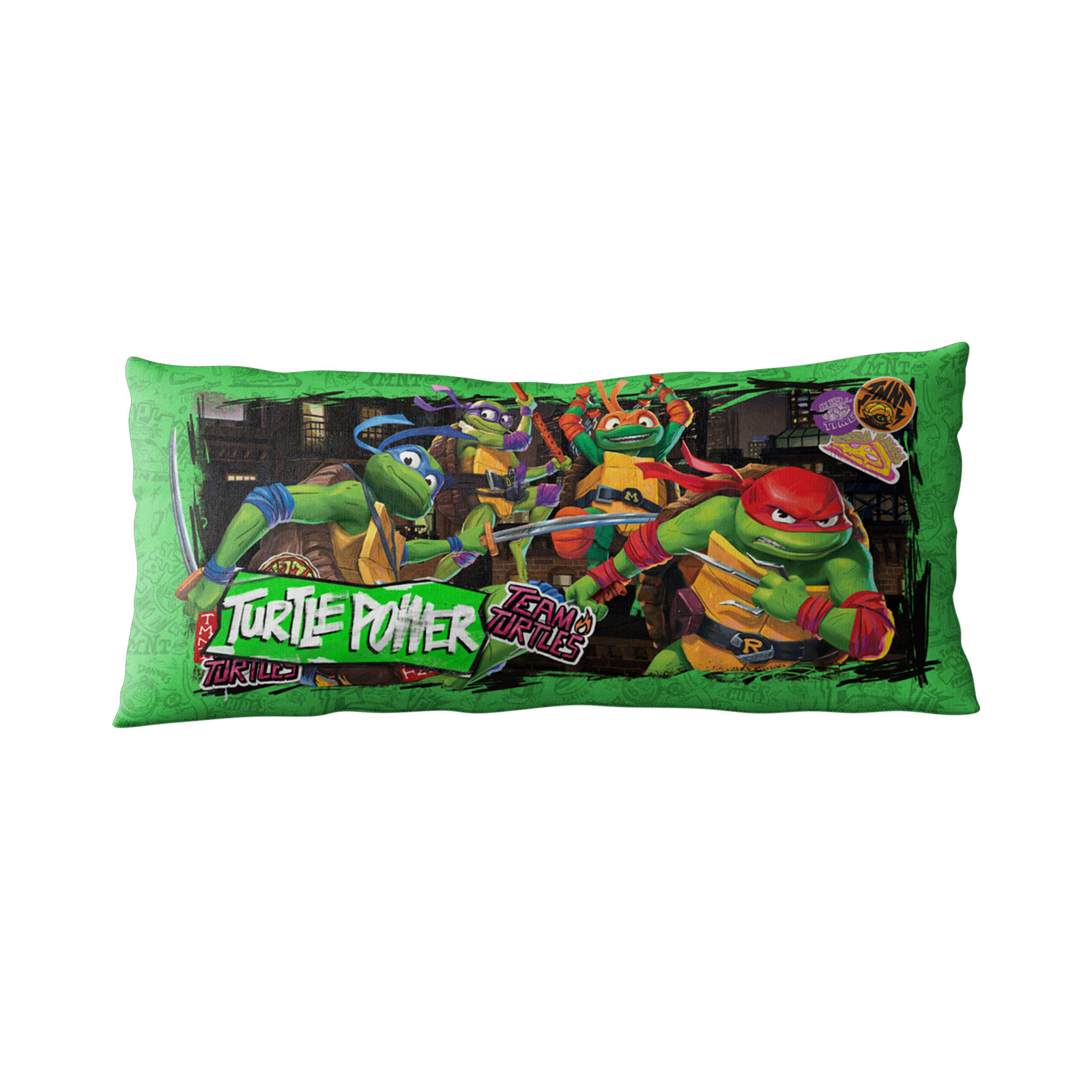 Almohada Doble Vista Providencia Tortugas Ninja Multicolor Superjumbo