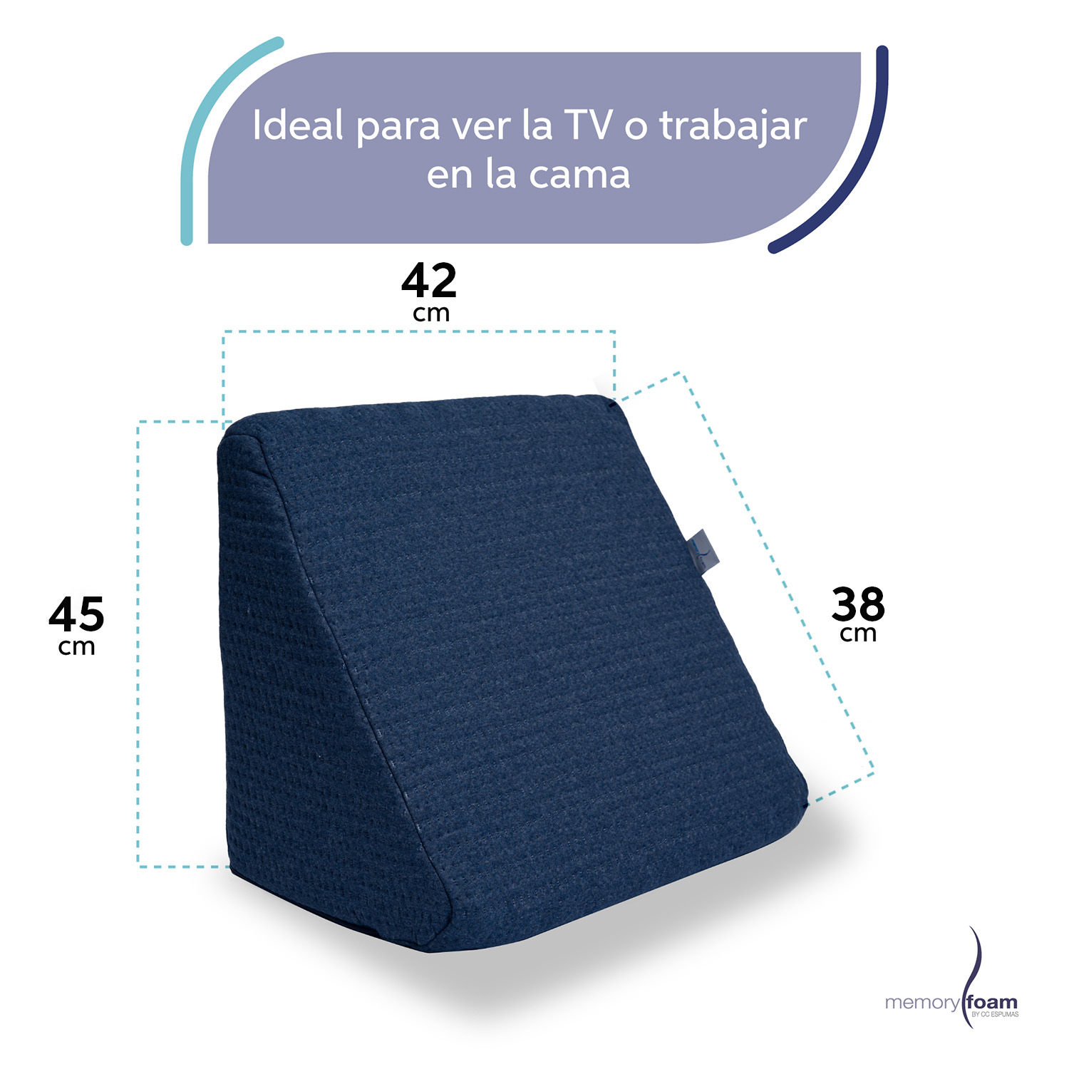 Foto 5 | Cojín O Respaldo Para Tv Hecho De Memory Foam Ideal Para Ver La Tv, Trabajar O Cenar En La Cama