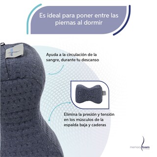 Foto 3 | Almohada Huesito Para Rodillas Separador De Piernas Alivia Presión Y Mejora Circulación Memory Foam Azul