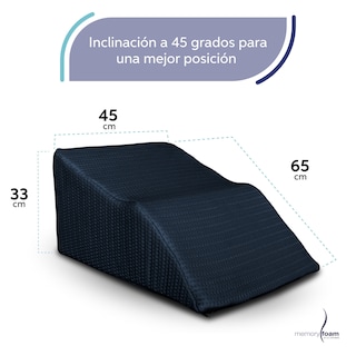 Foto 5 | Cojín Descansa Piernas, Disminuye Varices Y Pies Hinchados Memory Foam Azul Hecha 100% De Memory Foam