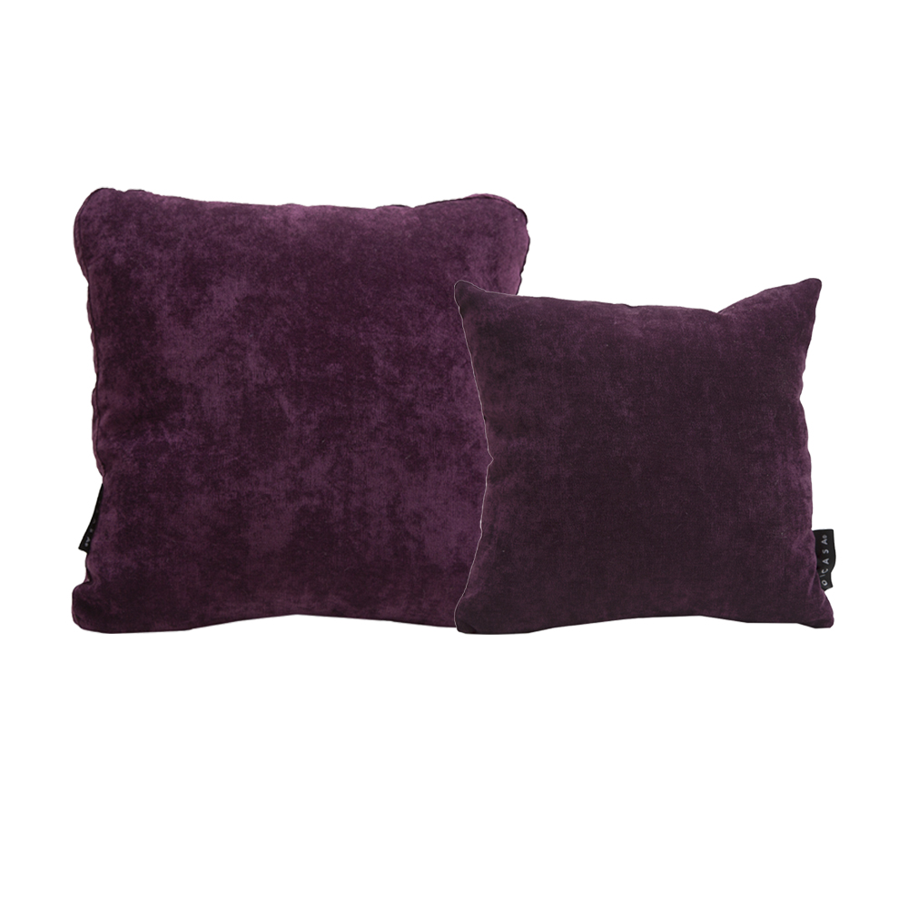 Foto 2 pulgar | Set De 2 Cojines Decorativos Dicasa Velvet Alfa Y Zita Color Morado Cuadrados (chico Y Grande)