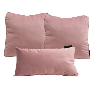 Foto 1 | Set De 3 Cojines Decorativos Dicasa Dante Delta Y Zita Color Rosa (2 Cuadrados Grandes Y 1 Rectangular)