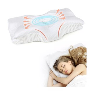 Foto 2 | Almohada Cervical Ergonómica Ajustable Cuello Color Blanco