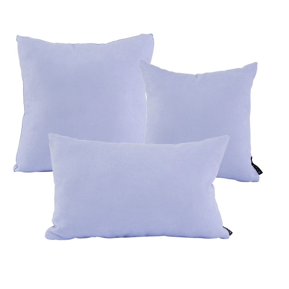 Foto 1 | Set De 3 Cojines Decorativos Dicasa Ela Alfa - Zita - Delta Color Lila (1 Cuadrado Ch + 1 Cuad Gde Y 1 Rectangular)