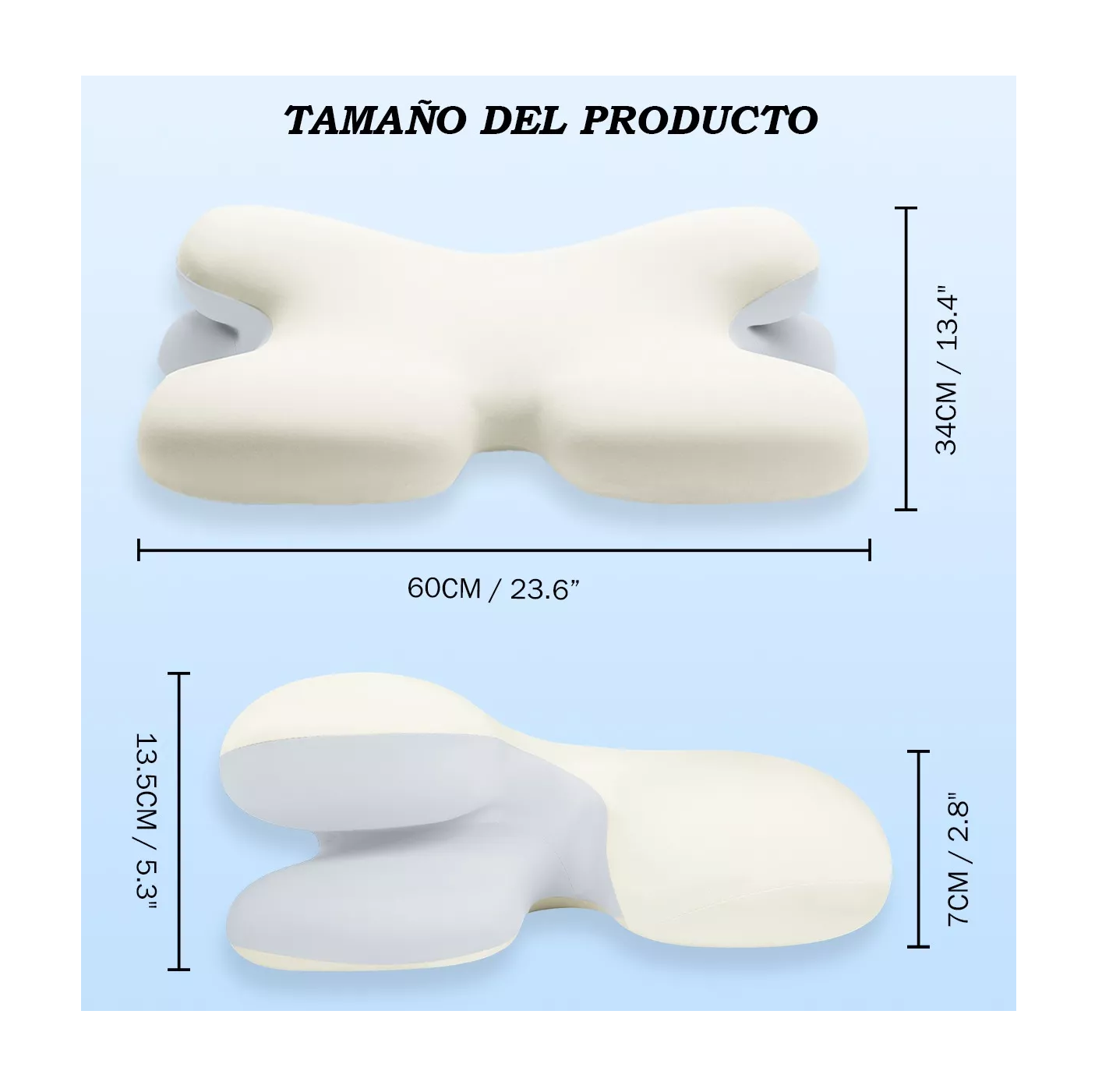 Foto 4 pulgar | Almohada Ortopédica Ergonómica Cervical Color Blanco