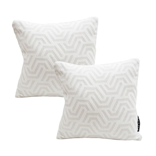 Foto 1 | Cojin Decorativo Dicasa Geo Alfa Color Blanco Cuadrado Chico Set De 2