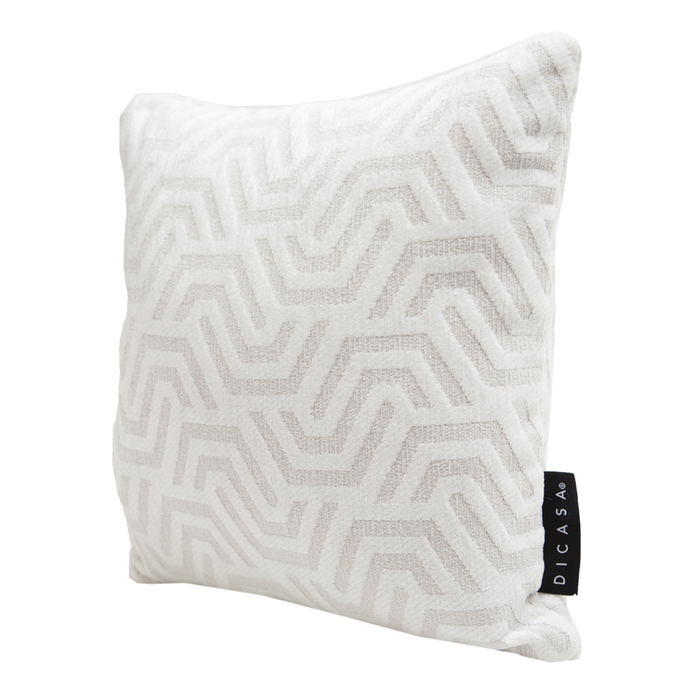 Foto 4 pulgar | Cojin Decorativo Dicasa Geo Alfa Color Blanco  Cuadrado Chico Set De 2