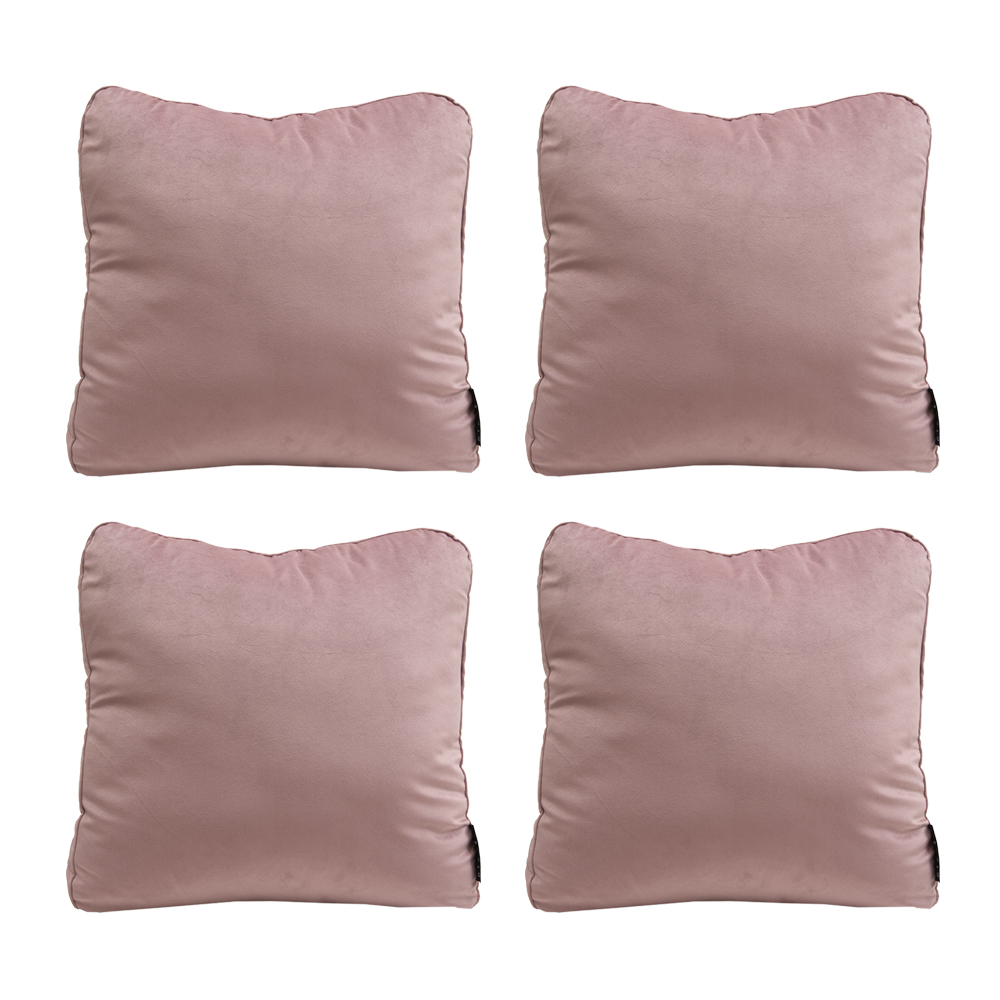 Cojin Decorativo Dicasa Dante Zita Color Rosa Cuadrado Grande Set De 4