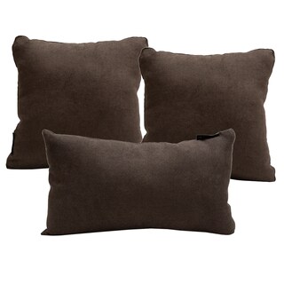 Foto 1 | Set De 3 Cojines Decorativos Dicasa Bless Delta Y Zita Color Chocolate (2 Cuadrados Grandes Y 1 Rectangular)
