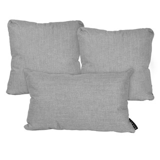 Foto 1 | Set De 3 Cojines Decorativos Dicasa Belu Delta Y Zita Color Gris (2 Cuadrados Grandes Y 1 Rectangular)