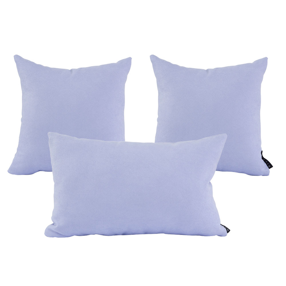 Foto 1 | Set De 3 Cojines Decorativos Dicasa Ela Delta Y Zita Color Lila  (2 Cuadrados Grandes Y 1 Rectangular)