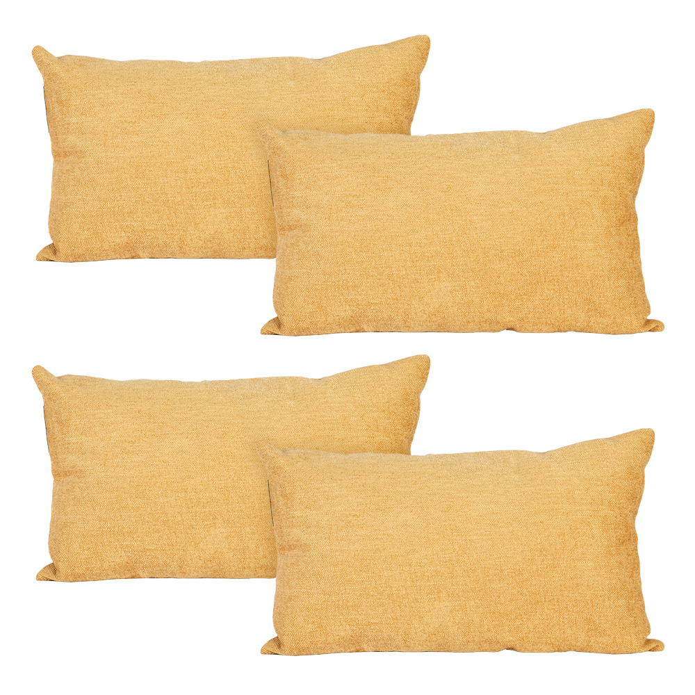 Cojín Rectangular Decorativo Dicasa Niz Delta Mostaza 2 Piezas