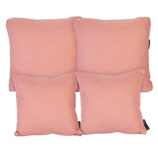 Foto 1 | Set de 4 Cojines Decorativos Dicasa Have Alfa y Zita color Palo de Rosa Cuadrados 2 Chicos y 2 Grandes