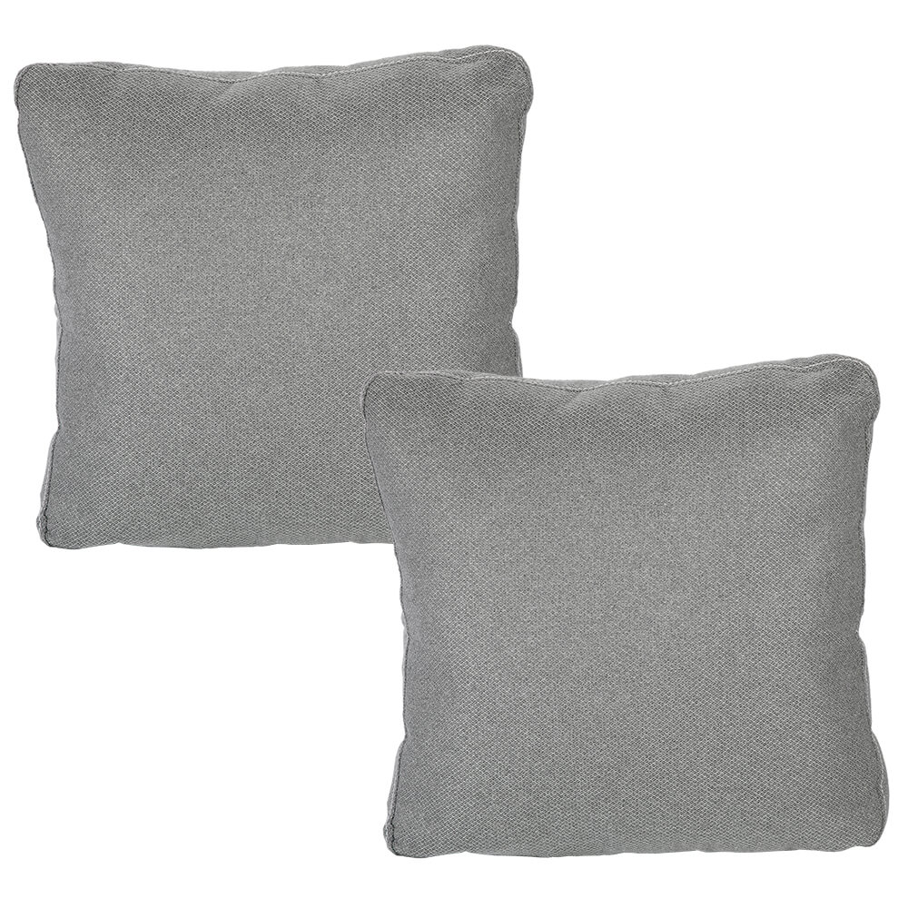 Foto 1 | Set de Cojines Dicasa Niz Zita Gris Oscuro Cuadrado 2 Piezas
