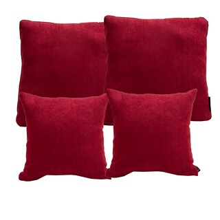 Foto 1 | Set de 4 Cojines 2 Deltaone Grandes + 2 Zita Medianos Dicasa color Rojo