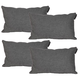 Foto 1 | Cojín Riñonera Dicasa Gris Decorativo Rectangular Set de 4