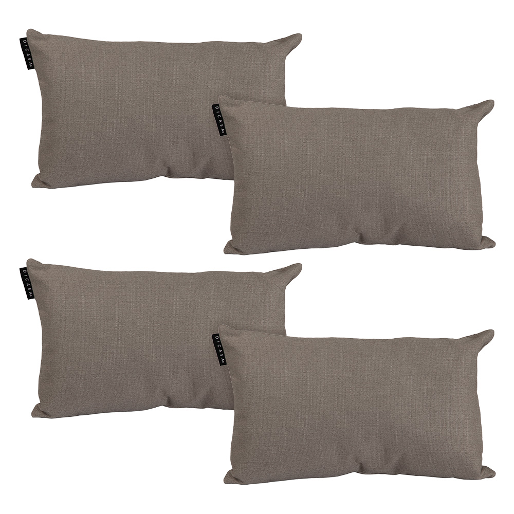 Set de 4 Cojines Dicasa Delta Marrón